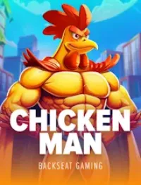 chicken man slot logo